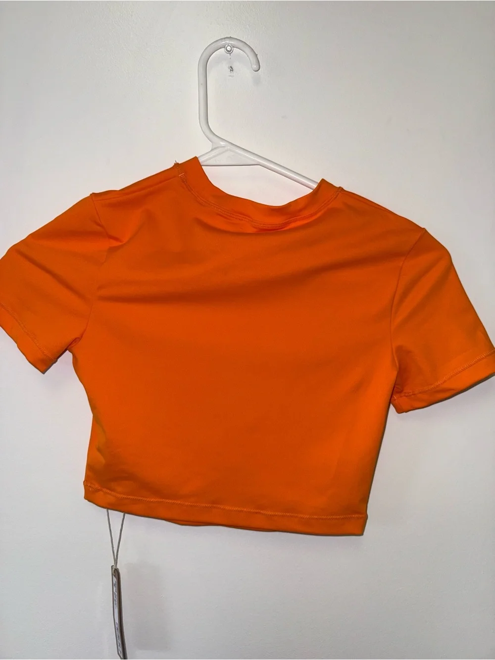 NWT SKIMS (XXS) Brand New Orange Recycled Swim Cropped Shirt